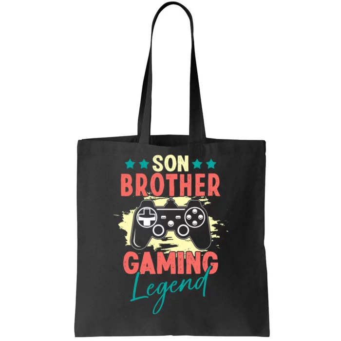 Vintage Retro Gamer Gift Son Brother Gaming Legend Tote Bag