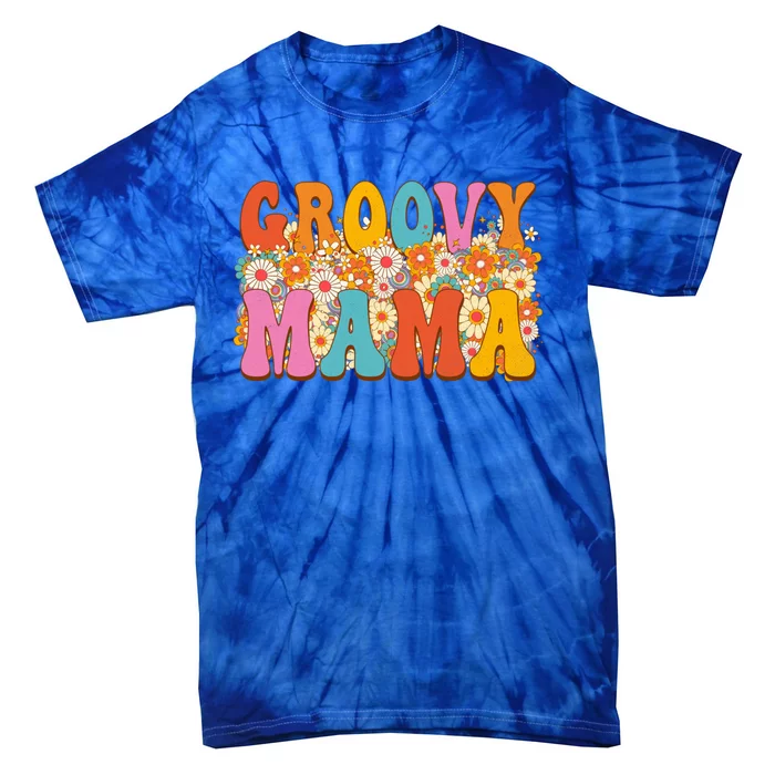 Vintage Retro Groovy Mama Wavy Hippie 60s 70s Gift Great Gift Tie-Dye T-Shirt