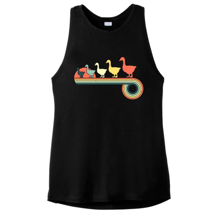 Vintage Retro Goose Ladies Tri-Blend Wicking Tank