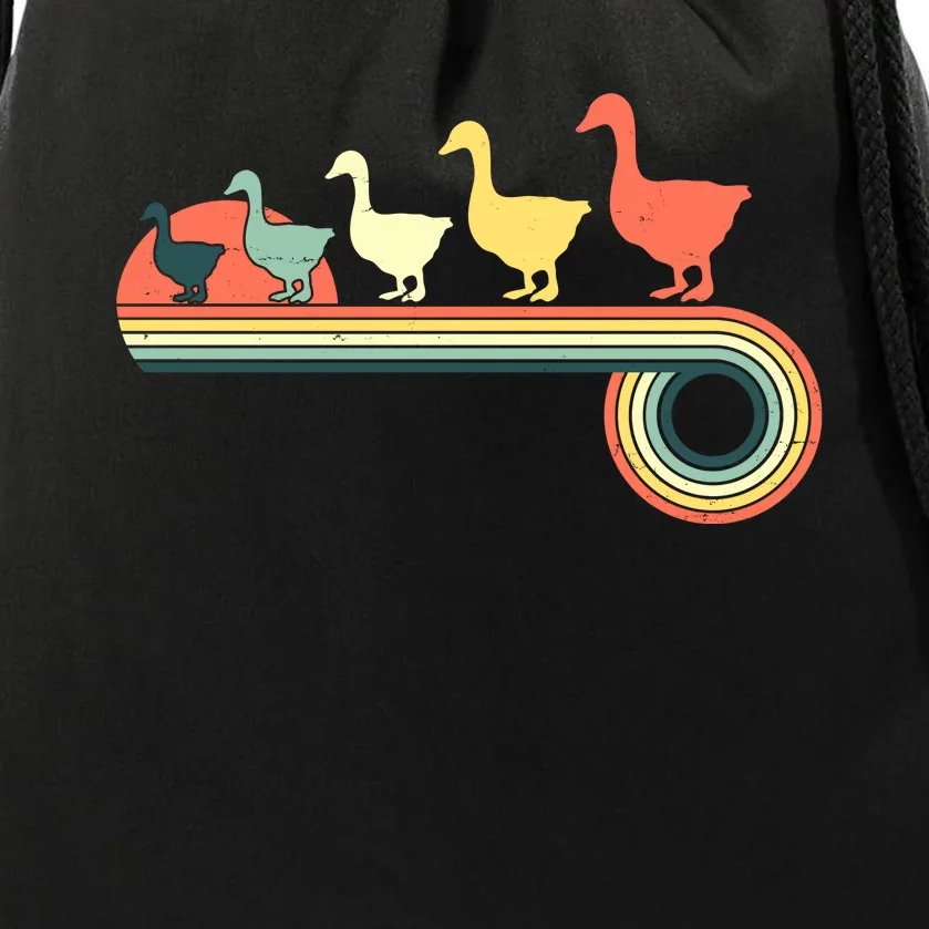 Vintage Retro Goose Drawstring Bag