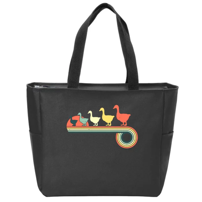 Vintage Retro Goose Zip Tote Bag