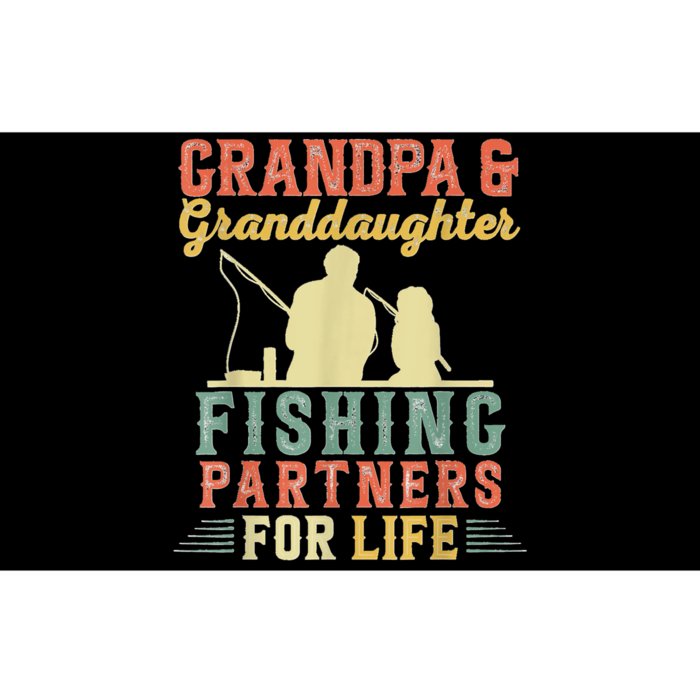 Vintage Retro Grandpa And Granddaughter Fishing Partners Bumper Sticker