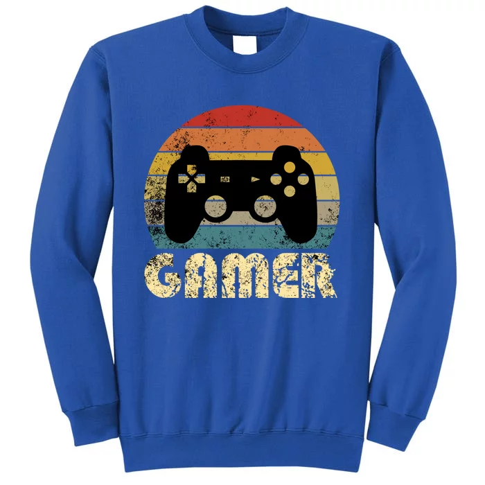 Vintage Retro Gamer Video Game Player Boys Teens Gift Tall Sweatshirt