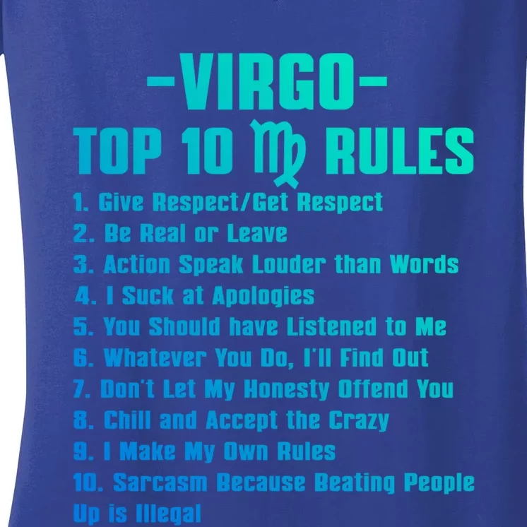 Virgos Rules Gift Women's V-Neck T-Shirt