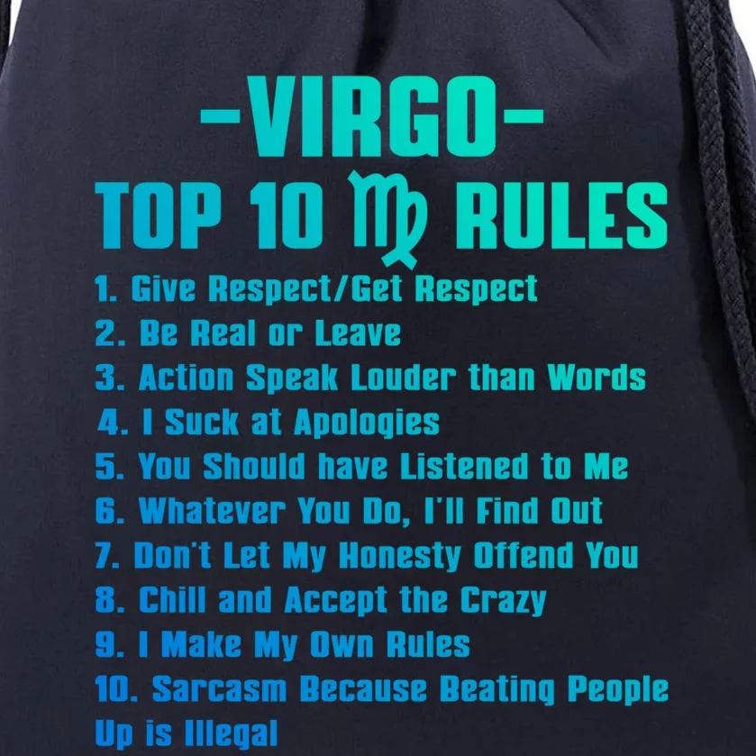 Virgos Rules Gift Drawstring Bag