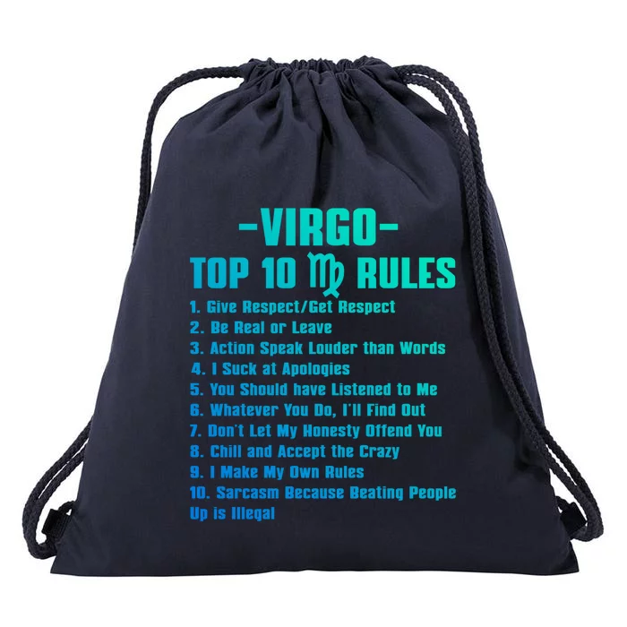 Virgos Rules Gift Drawstring Bag