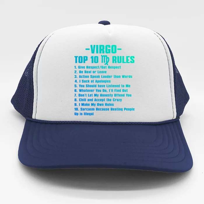 Virgos Rules Gift Trucker Hat