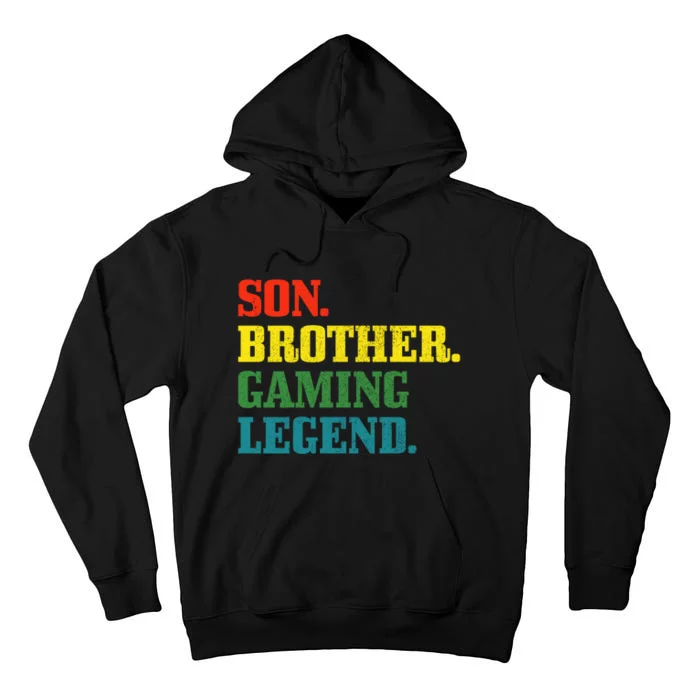 Vintage Retro Gamer Gift Son Brother Gaming Legend Tall Hoodie