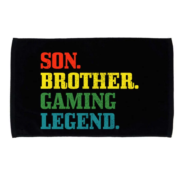 Vintage Retro Gamer Gift Son Brother Gaming Legend Microfiber Hand Towel