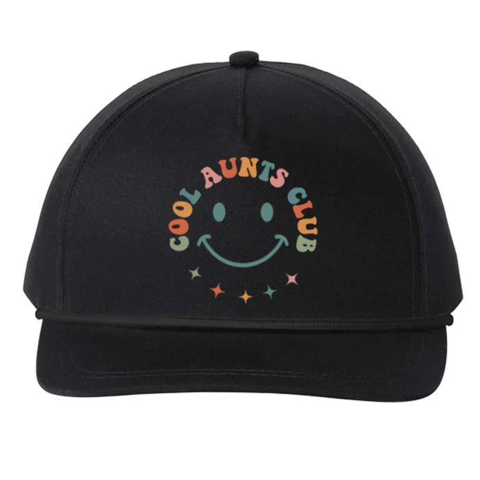 Vintage Retro Groovy Cool Aunts Club Gift Snapback Five-Panel Rope Hat