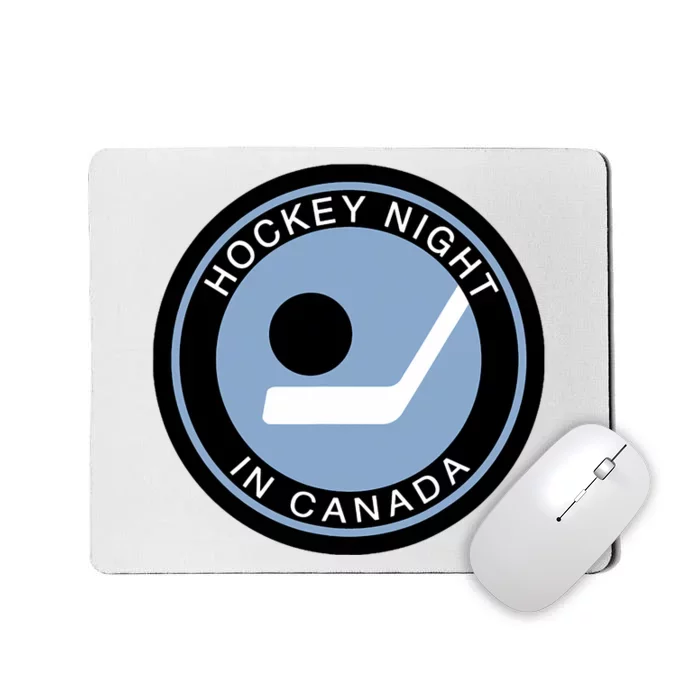 Vintage Retro Hockey Night In Canada Hockey Player Team Mousepad