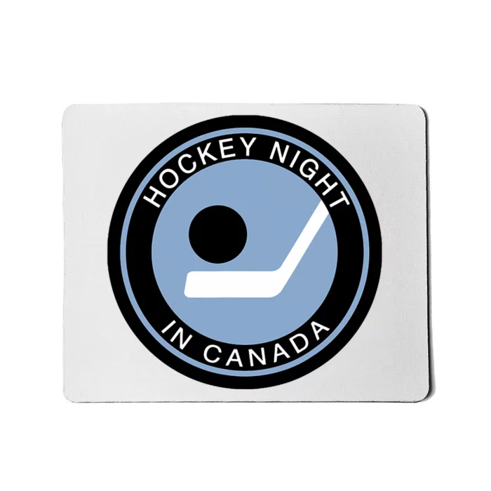 Vintage Retro Hockey Night In Canada Hockey Player Team Mousepad