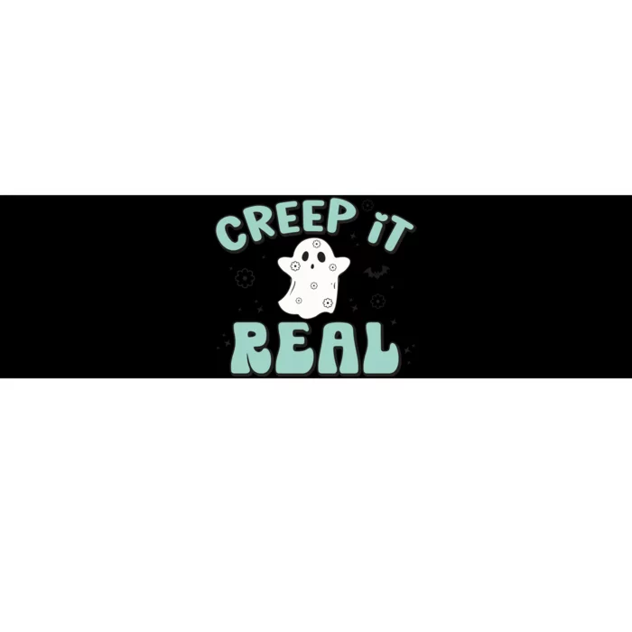 Vintage Retro Halloween Creep It Real Ghost Boy Fall Season Gift Bumper Sticker