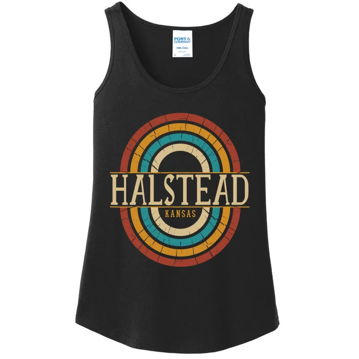 Vintage Retro Halstead Kansas KS Ladies Essential Tank