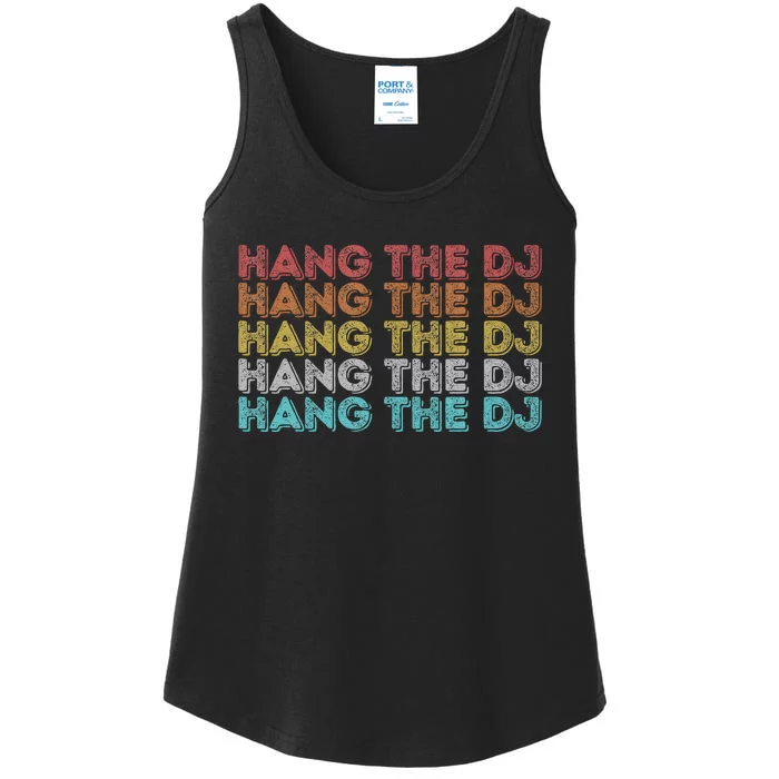 Vintage Retro Hang The DJ Ladies Essential Tank