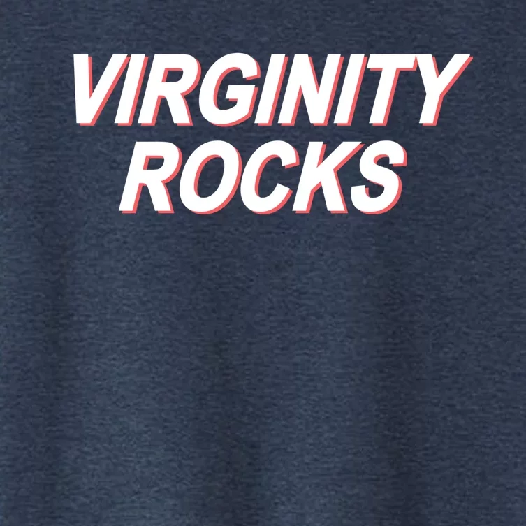 Virginity Rocks Heather Women's Crop Top Tee