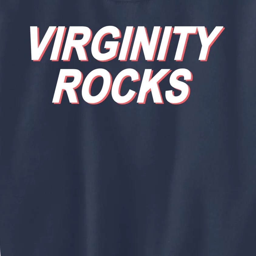 Virginity Rocks Heather Kids Sweatshirt