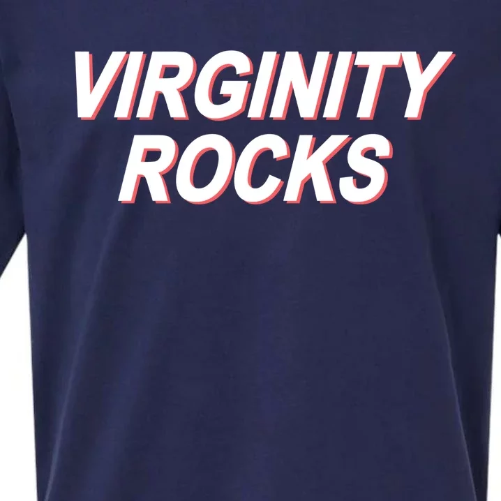 Virginity Rocks Heather Sueded Cloud Jersey T-Shirt