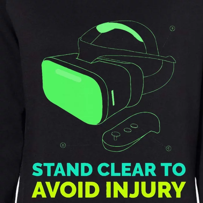 Virtual Reality Hazard Vr Stay Clear To Avoid Injury Womens California Wash Sweatshirt