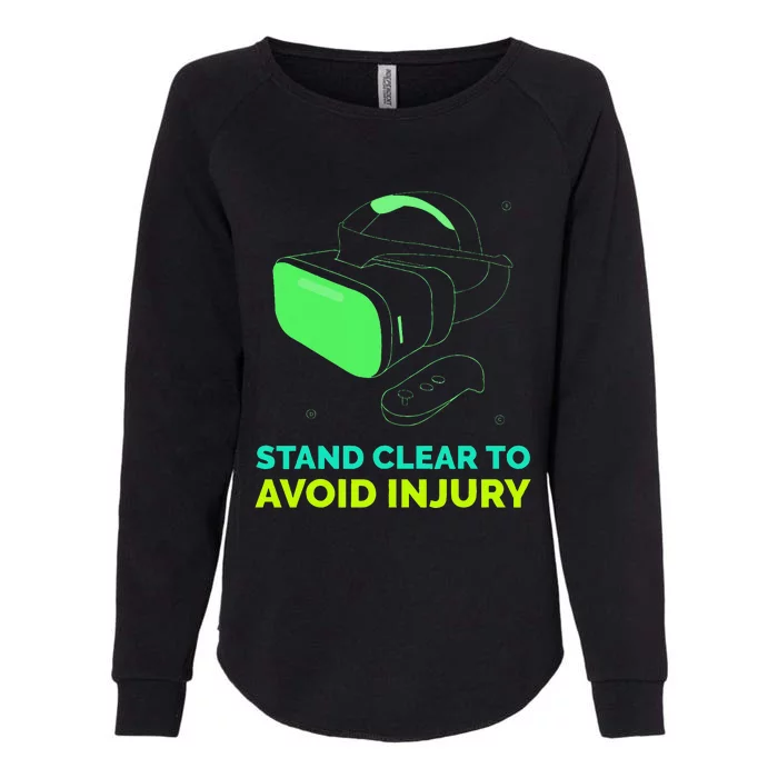 Virtual Reality Hazard Vr Stay Clear To Avoid Injury Womens California Wash Sweatshirt