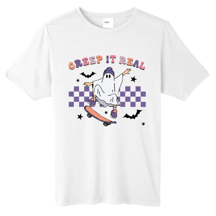 Vintage Retro Halloween Creep It Real Ghost Fall Season ChromaSoft Performance T-Shirt