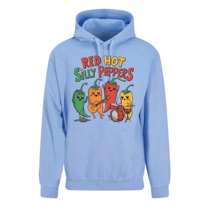 Vintage Red Hot Silly Peppers Unique 90s Funny Cartoons Unisex Surf Hoodie