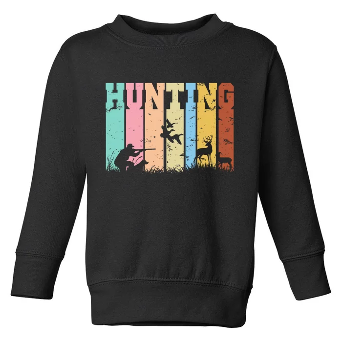 Vintage Retro Hunting Hunter Toddler Sweatshirt