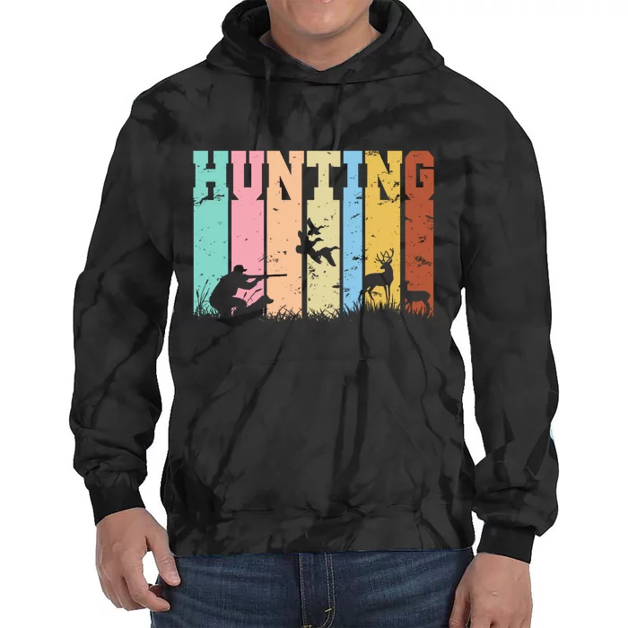 Vintage Retro Hunting Hunter Tie Dye Hoodie