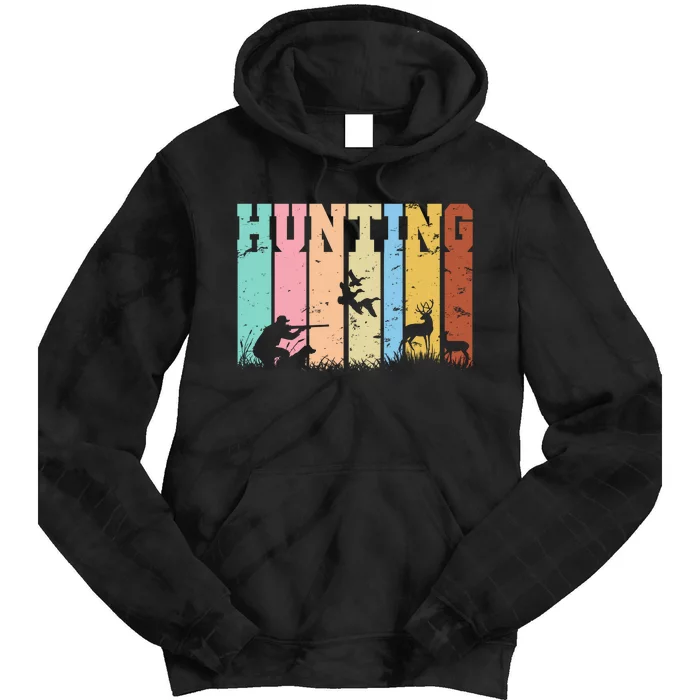 Vintage Retro Hunting Hunter Tie Dye Hoodie