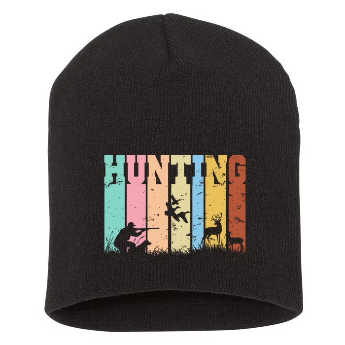 Vintage Retro Hunting Hunter Short Acrylic Beanie