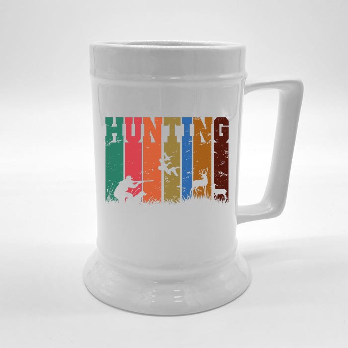 Vintage Retro Hunting Hunter Front & Back Beer Stein