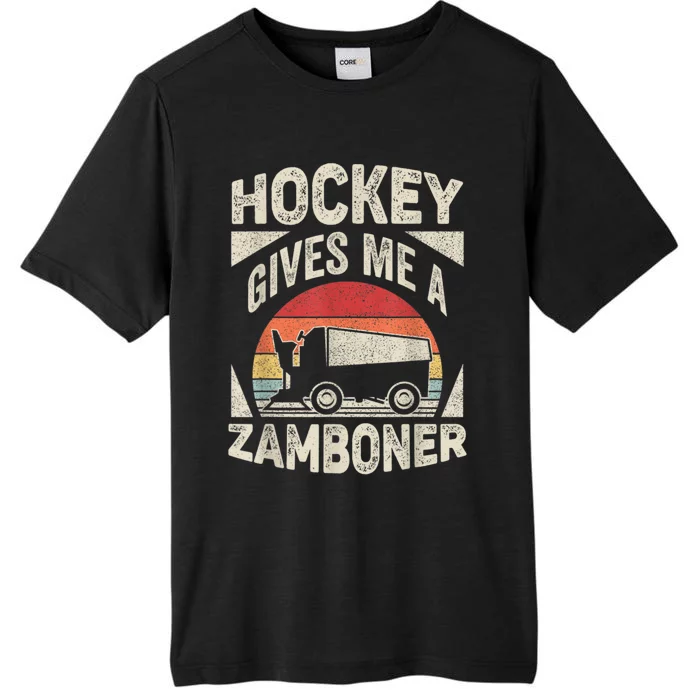 Vintage Retro Hockey Gives Me A Zamboner Hockey ChromaSoft Performance T-Shirt