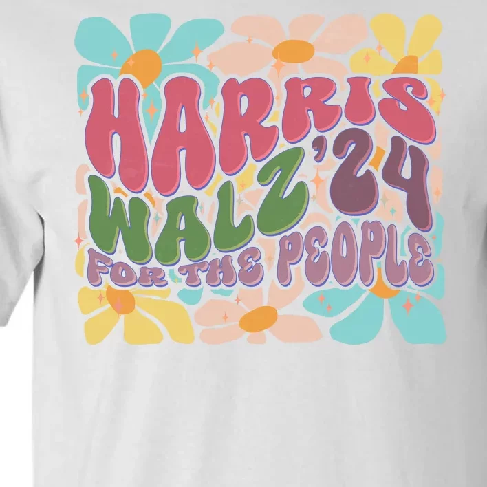 Vintage Retro Harris Walz 2024 For The People Tall T-Shirt