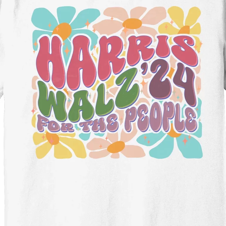 Vintage Retro Harris Walz 2024 For The People Premium T-Shirt