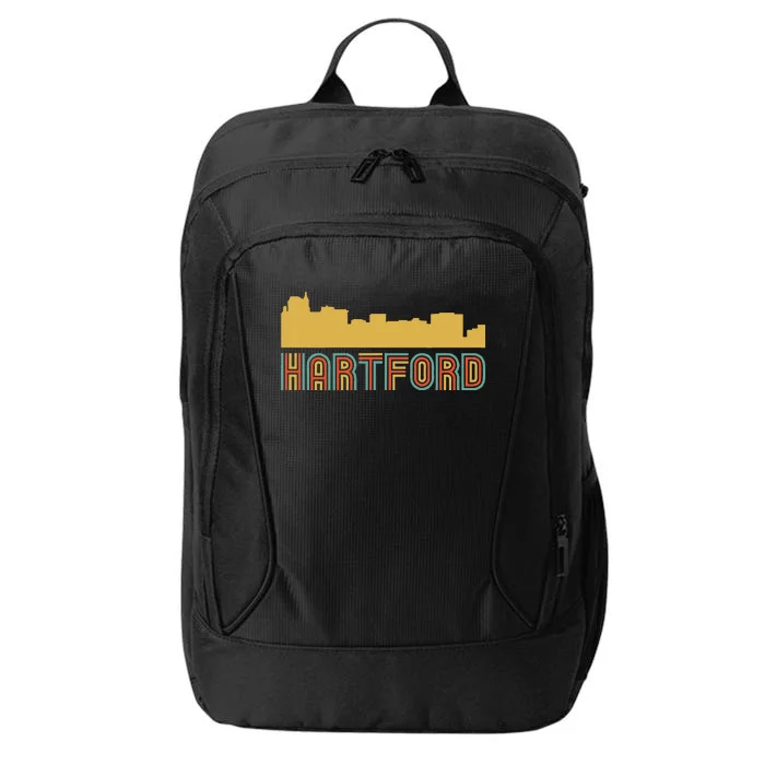 Vintage Retro Hartford Connecticut Skyline City Backpack