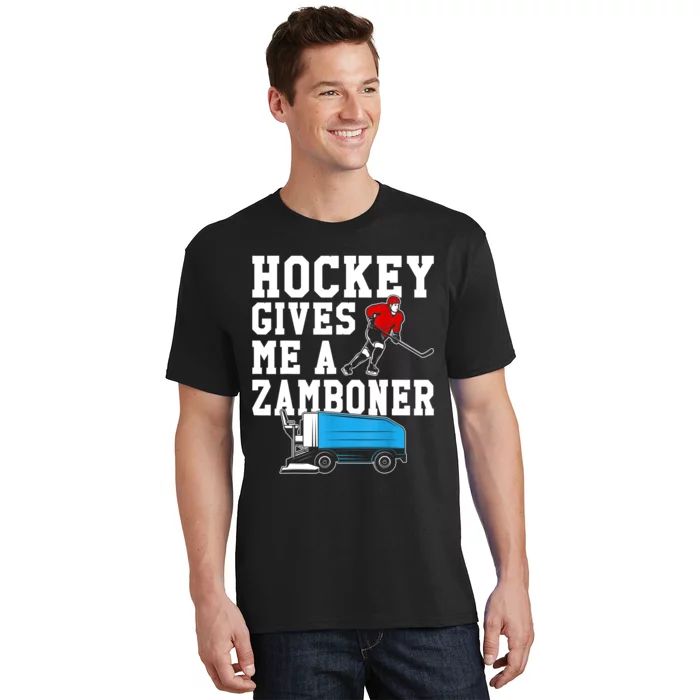 Vintage Retro Hockey Gives Me A Zamboner Hockey T-Shirt