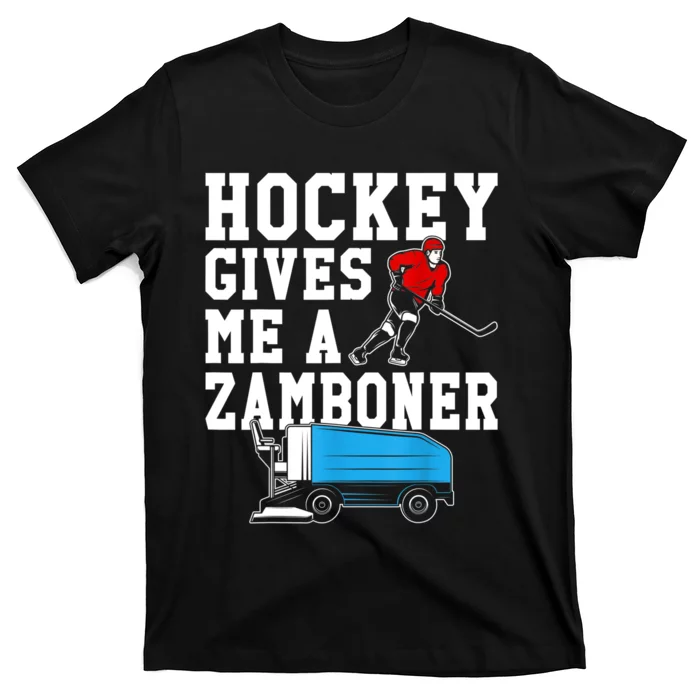 Vintage Retro Hockey Gives Me A Zamboner Hockey T-Shirt