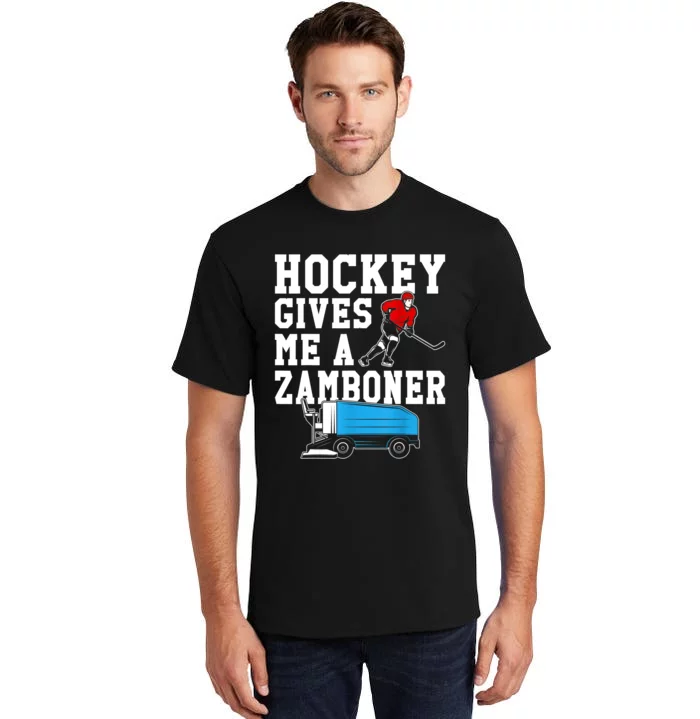 Vintage Retro Hockey Gives Me A Zamboner Hockey Tall T-Shirt