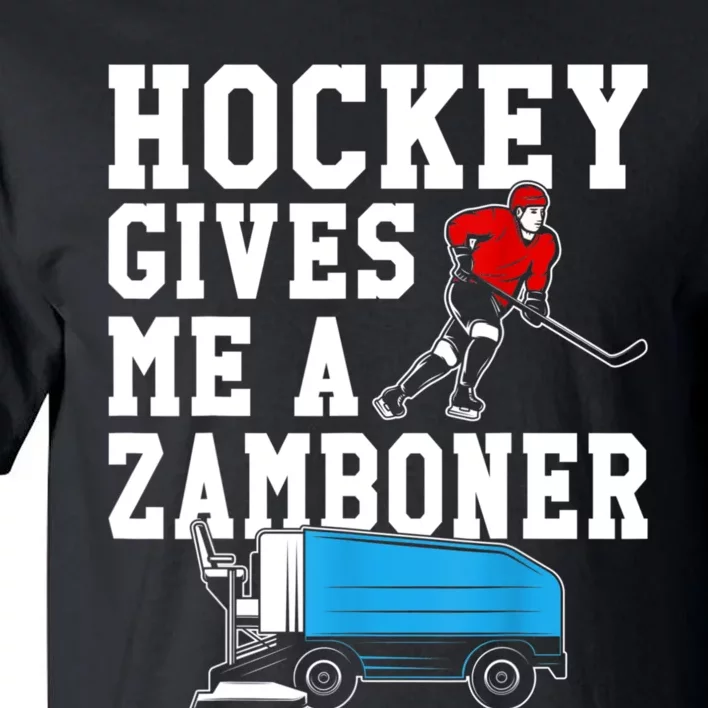 Vintage Retro Hockey Gives Me A Zamboner Hockey Tall T-Shirt