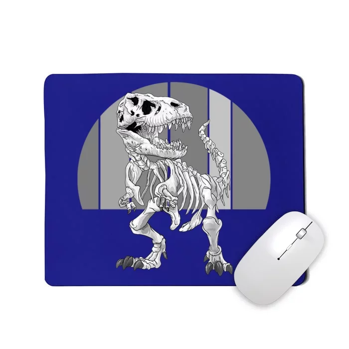 Vintage Retro Halloween Dinosaur Skeleton T Rex Scary Funny Gift Mousepad