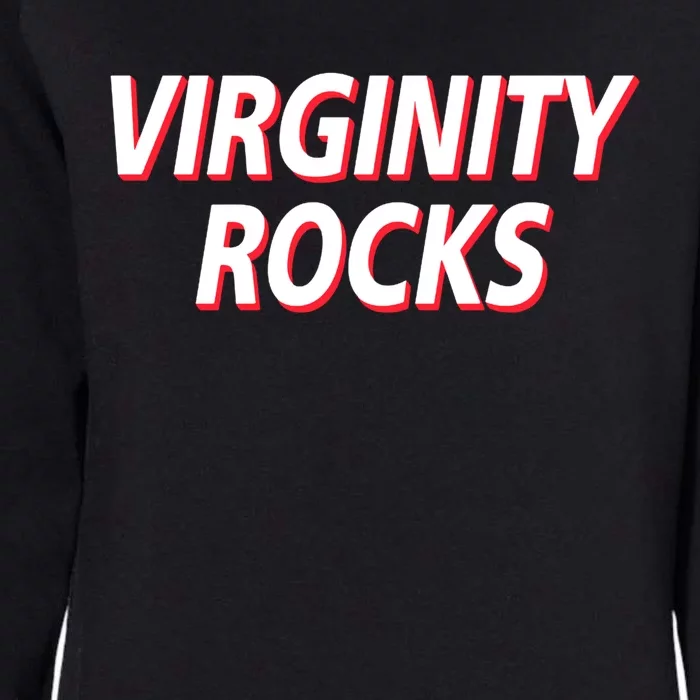 Virginity Rocks Heather Womens California Wash Sweatshirt