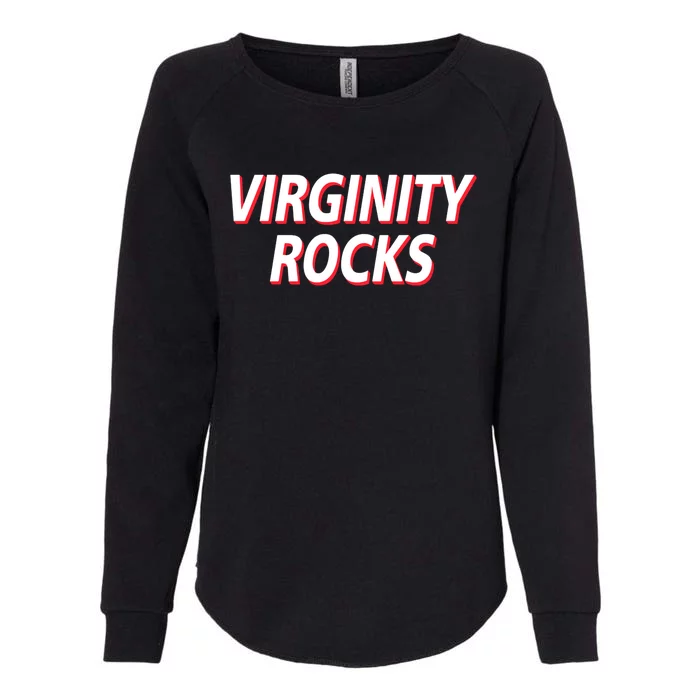 Virginity Rocks Heather Womens California Wash Sweatshirt