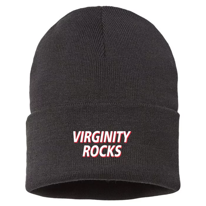 Virginity Rocks Heather Sustainable Knit Beanie