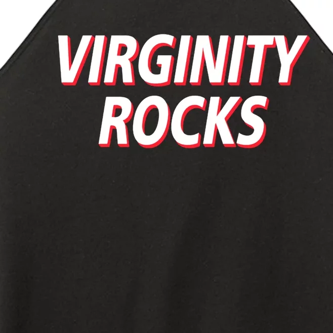 Virginity Rocks Heather Women’s Perfect Tri Rocker Tank