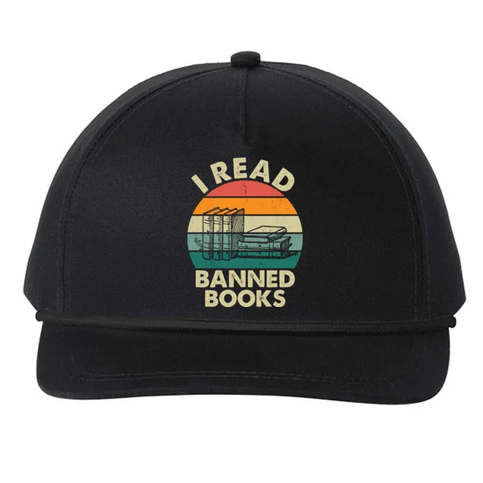 VINTAGE RETRO I READ BANNED BOOKS Snapback Five-Panel Rope Hat