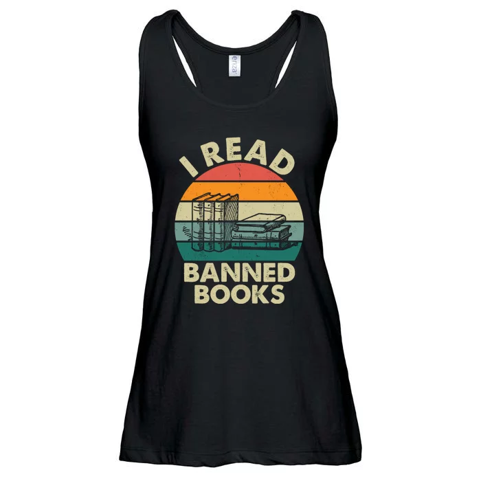 VINTAGE RETRO I READ BANNED BOOKS Ladies Essential Flowy Tank