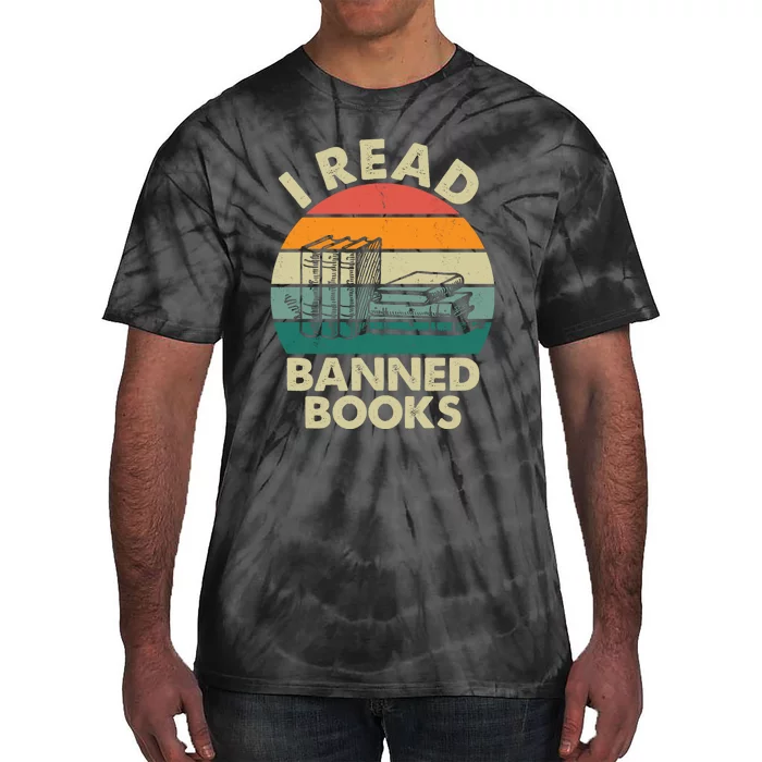 VINTAGE RETRO I READ BANNED BOOKS Tie-Dye T-Shirt