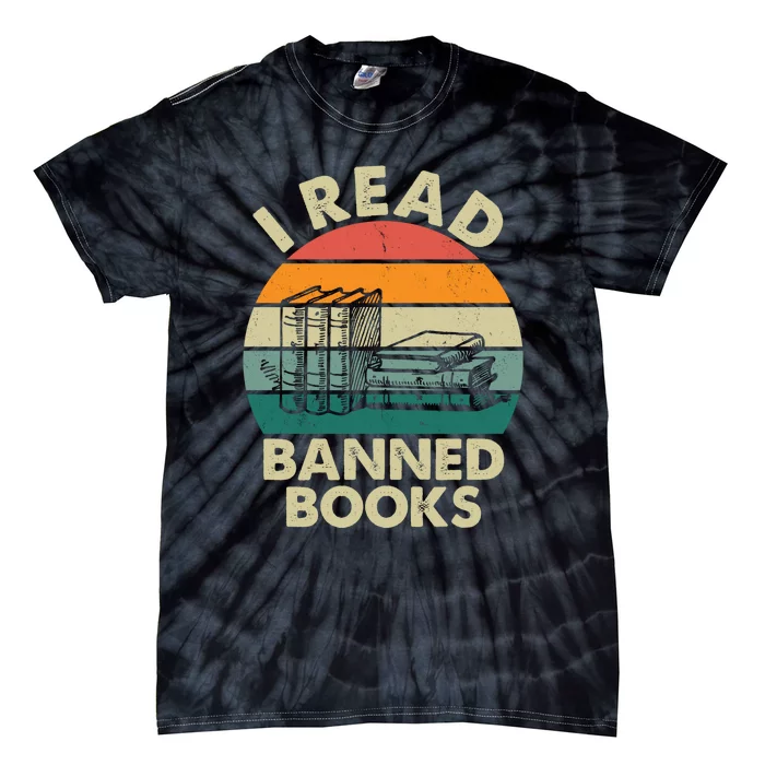 VINTAGE RETRO I READ BANNED BOOKS Tie-Dye T-Shirt