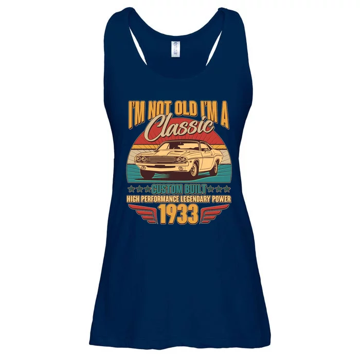 Vintage Retro I'm Not Old I'm A Classic 1933 90th Birthday Classic Car Lover Ladies Essential Flowy Tank