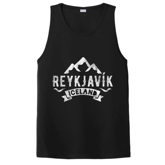 Vintage Reykjavik Iceland Performance Tank